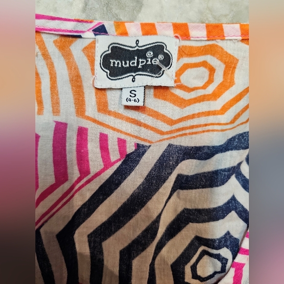 Mud Pie Totable Tunic Beach To Bar Cover-Up Dress Umbrella Print Size Small New - Picture 6 of 9